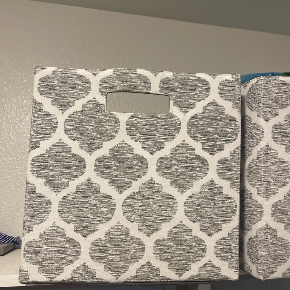 Threshold storage cube gray set of 2